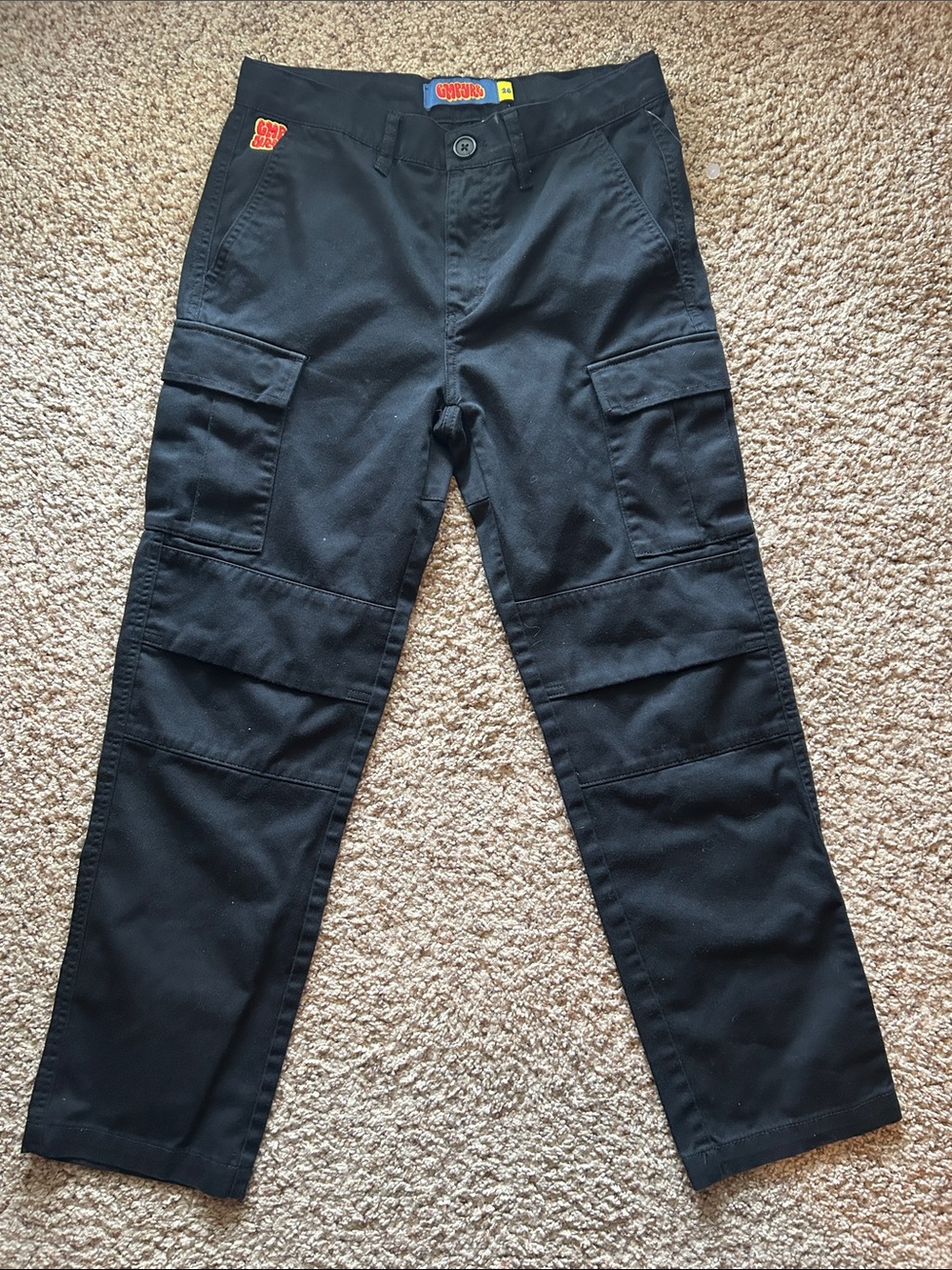 Empyre Black Cargo Pants with Side Pockets